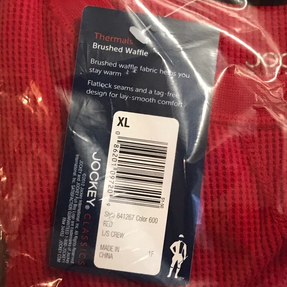 Jockey Brushed WaffleLongSleeve Thermal Crew Neck2 - Picture 3 of 7